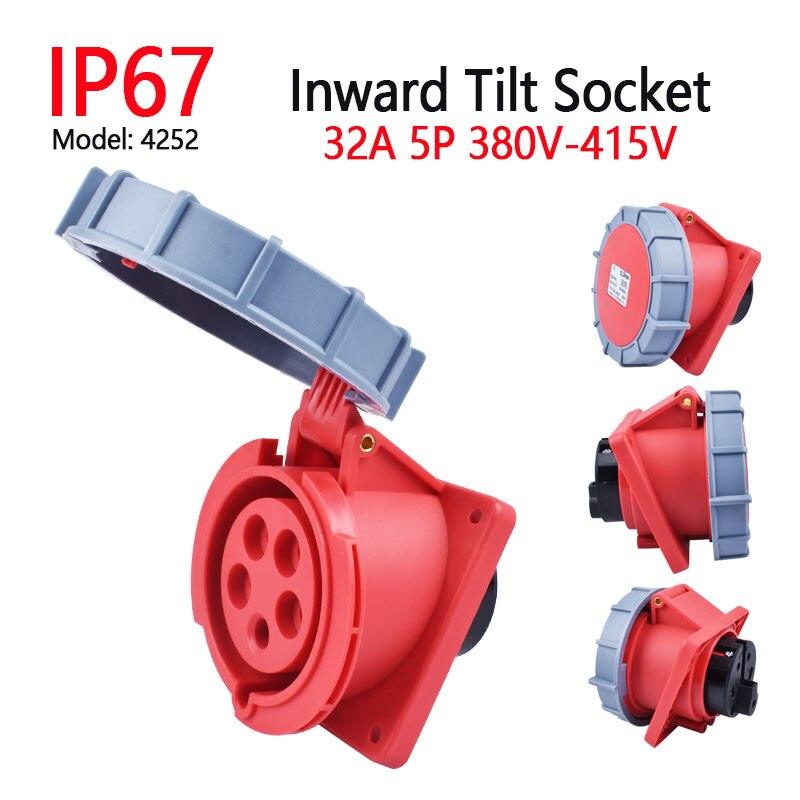 IP67 Waterproof Explosion-proof Industrial Plug and Socket 16A 32A 63A 125A.