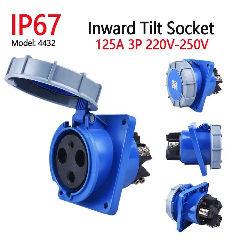 IP67 Waterproof Explosion-proof Industrial Plug and Socket 16A 32A 63A 125A.