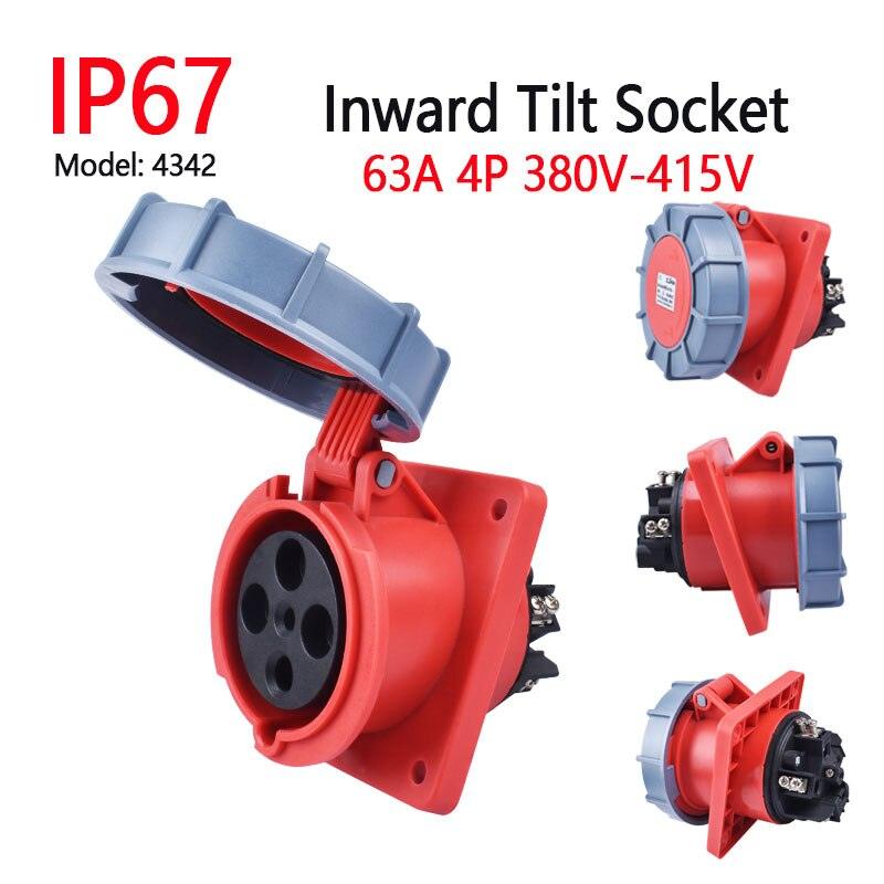 IP67 Waterproof Explosion-proof Industrial Plug and Socket 16A 32A 63A 125A.