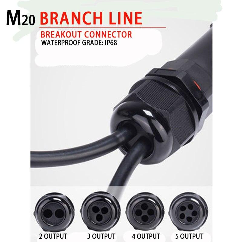 IP68 Waterproof Connector Assembly Type Wire And Cable Breakout Connector 2/3/4/5PIN Optional.