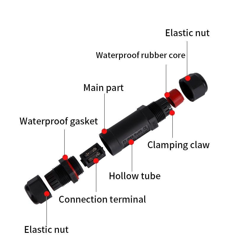 IP68 Waterproof Connector Assembly Type Wire And Cable Breakout Connector 2/3/4/5PIN Optional.