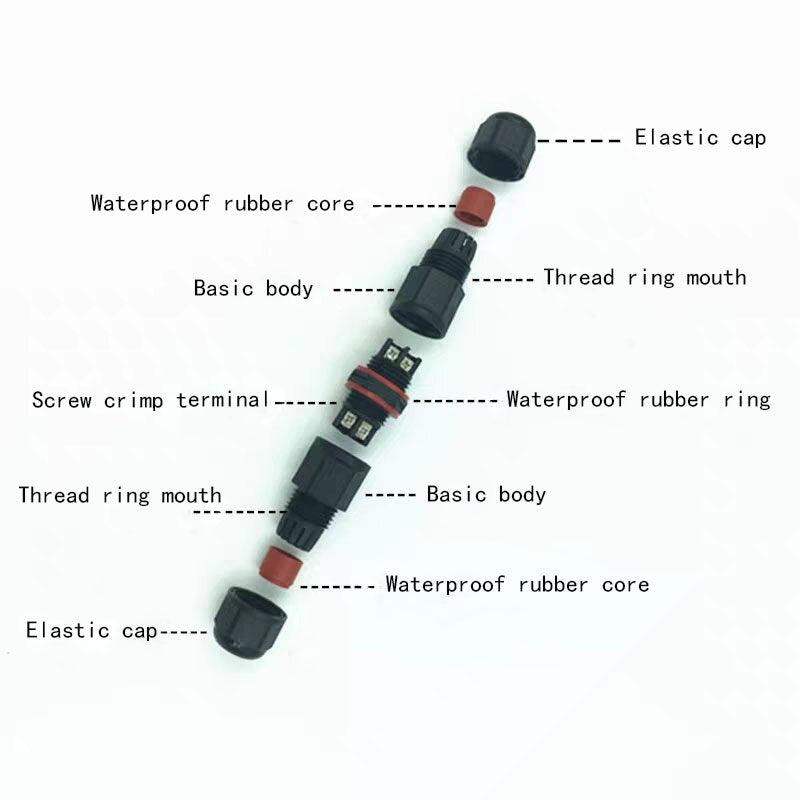 IP68 waterproof connector assembly type wire and cable quick connector 2/3/4/PIN.