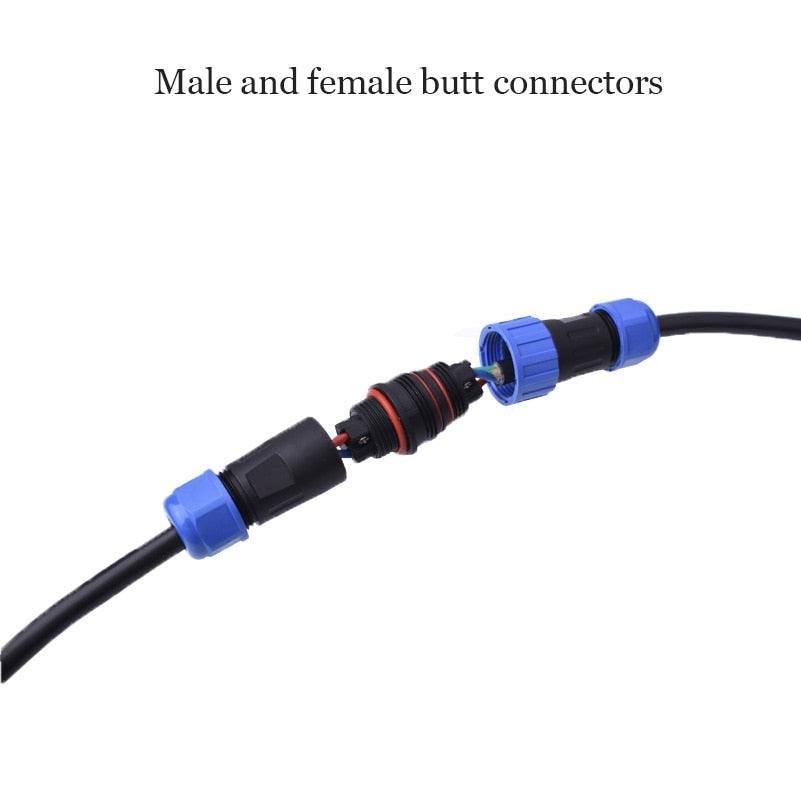 IP68 Waterproof Connector Male Plug &amp; Female Socket 2/3/4 Pin Optional.