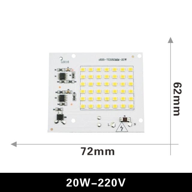 LATTUSO- 6pcs/lot Floodlight COB Chip SMD 2835 5730| 10W-100W optional.