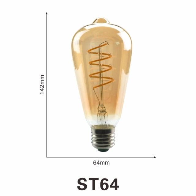 LATTUSO- LED- Filament Bulb Spiral Light/ 4W 2200K /C35 T45 optional.