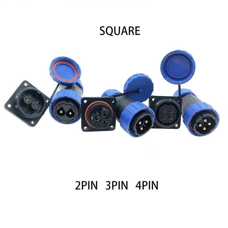 LD28 IP68 Waterproof Connector Plug Back Nut/Square/Docking 2 3 4 Pin.