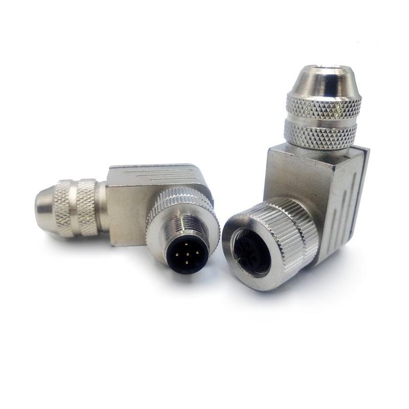 M12 Sensor Waterproof connector Matel Signal shielding Male Female  screw threaded 4 5 8 Pin.