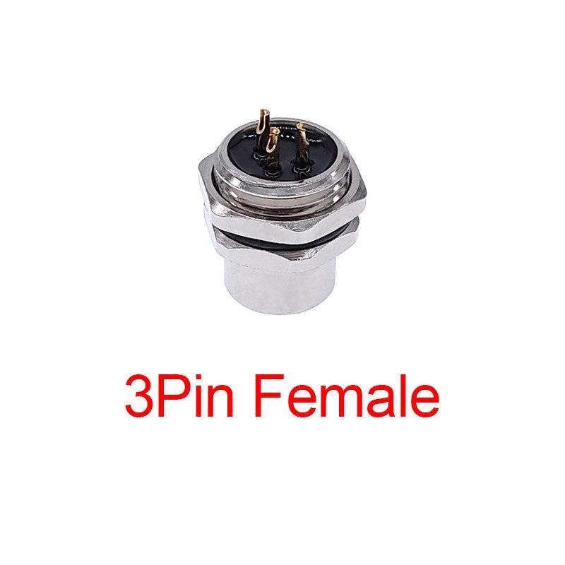 M1216 3/4/5/8Pin sensor connector mounting hole 16mm M12 Flange Socket panel back mount threaded coupling Male&Female.