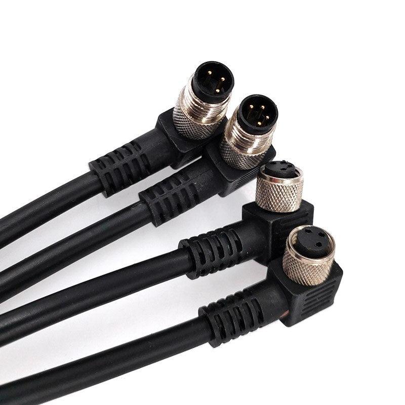 M8 Sensor Connector Cable Waterproof plug Male&amp;Female Straight Angle 4 5 Pin +2m PVC line.