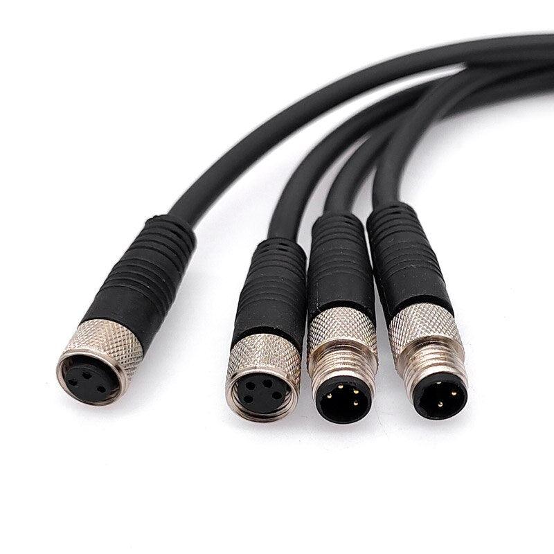 M8 Sensor Connector Cable Waterproof plug Male&amp;Female Straight Angle 4 5 Pin +2m PVC line.