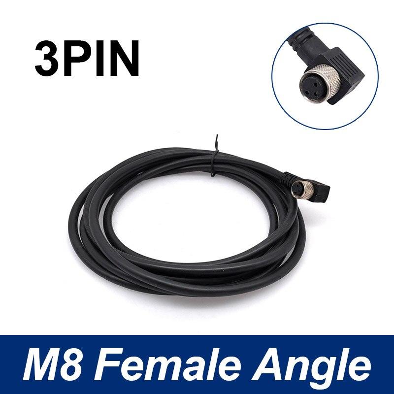 M8 Sensor Connector Cable Waterproof plug Male&amp;Female Straight Angle 4 5 Pin +2m PVC line.