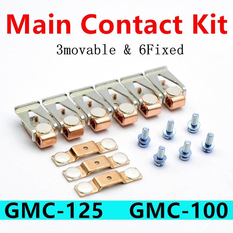 Main Contact Set for GMC-125 Moving and Fixed Contacts GMC-100 Contactor Replacement Kit Accessories Silver Contacts.