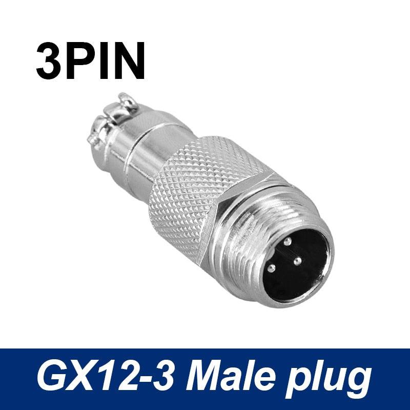 Male Plug Docking Plug GX12 aviation circular connector  2 Pin-7pin 12mm Butt plugs RS765.