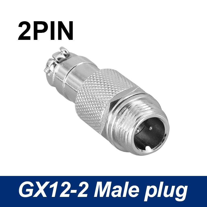 Male Plug Docking Plug GX12 aviation circular connector  2 Pin-7pin 12mm Butt plugs RS765.