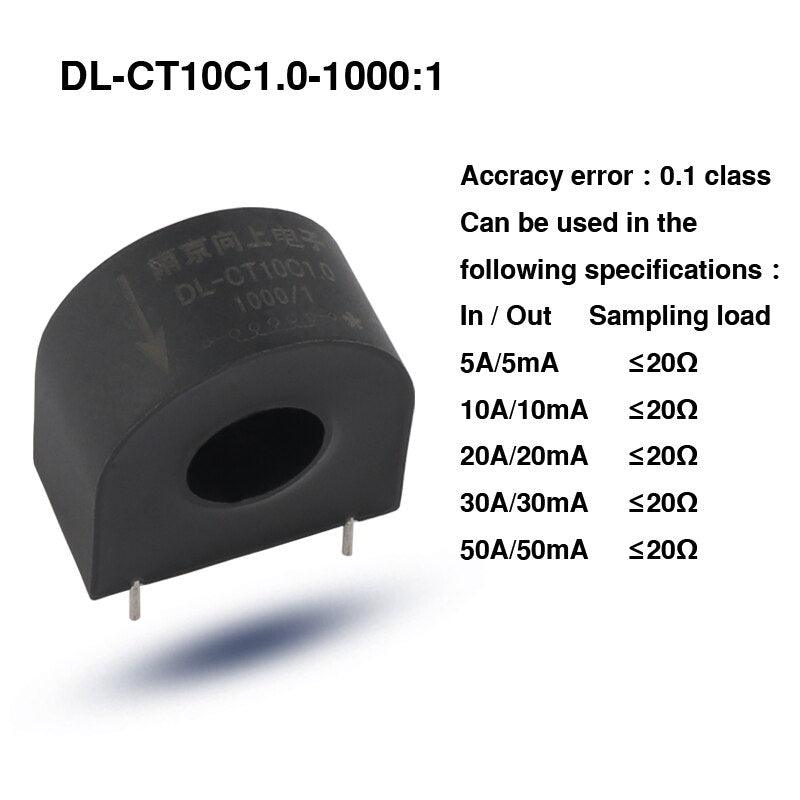 Micro ac current transformer DL-CT10C2.0 50A:25mA 100A:20mA 5000:1 100A:25mA 100A/50mA microwave oven transformer price cts 50Hz.