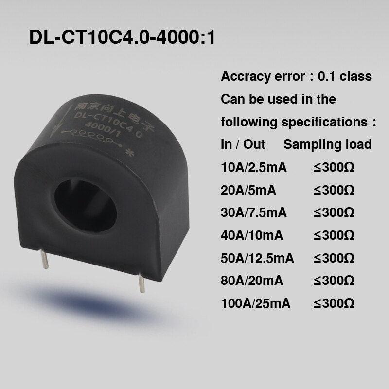 Micro ac current transformer DL-CT10C2.0 50A:25mA 100A:20mA 5000:1 100A:25mA 100A/50mA microwave oven transformer price cts 50Hz.