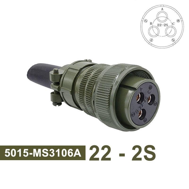 MIL-C Circular Connectors 5015 MIL STD 22-2 22-12 22-22 Military Specification Connectors MS3102A Plug&amp;Socket MS3106A MS3108A.