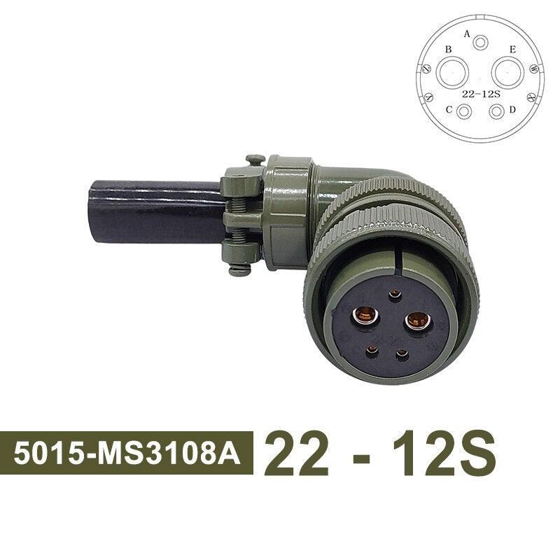 MIL-C Circular Connectors 5015 MIL STD 22-2 22-12 22-22 Military Specification Connectors MS3102A Plug&amp;Socket MS3106A MS3108A.