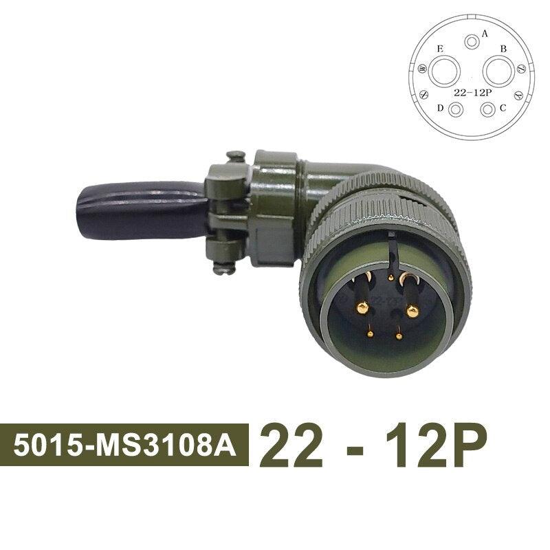 MIL-C Circular Connectors 5015 MIL STD 22-2 22-12 22-22 Military Specification Connectors MS3102A Plug&amp;Socket MS3106A MS3108A.