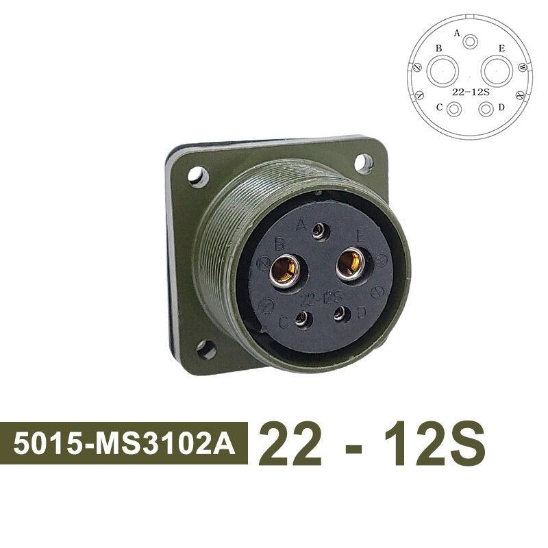 MIL-C Circular Connectors 5015 MIL STD 22-2 22-12 22-22 Military Specification Connectors MS3102A Plug&amp;Socket MS3106A MS3108A.