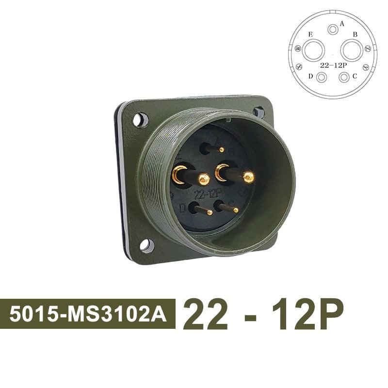 MIL-C Circular Connectors 5015 MIL STD 22-2 22-12 22-22 Military Specification Connectors MS3102A Plug&amp;Socket MS3106A MS3108A.