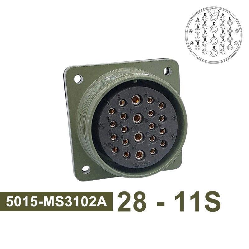 MIL STD Circular Connector 5015 28-12 Military Specification Connectors 28-11 MIL-C Socket MS3102A MS3108A MS3106A Plug.