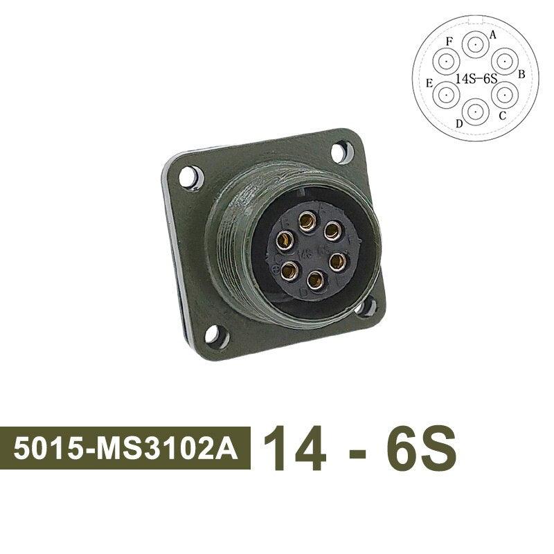 MIL STD Circular Connector MS3102A 14S-2 14S-5 14S-6 MIL-C 5015 Military Specification Connectors MS3106 MS3108 Plug&amp;Socket.