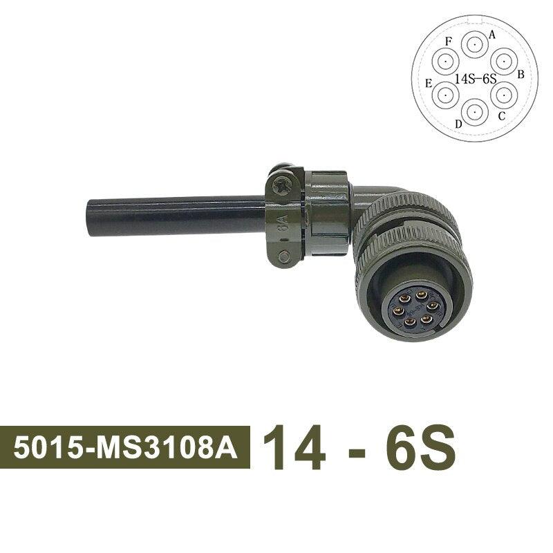 MIL STD Circular Connector MS3102A 14S-2 14S-5 14S-6 MIL-C 5015 Military Specification Connectors MS3106 MS3108 Plug&amp;Socket.