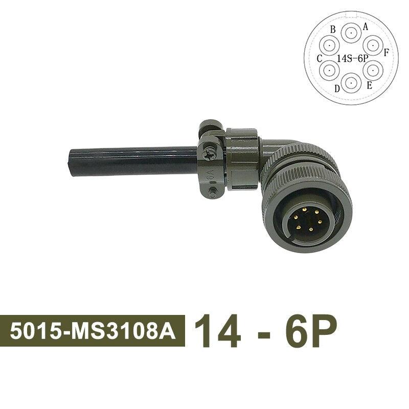 MIL STD Circular Connector MS3102A 14S-2 14S-5 14S-6 MIL-C 5015 Military Specification Connectors MS3106 MS3108 Plug&amp;Socket.