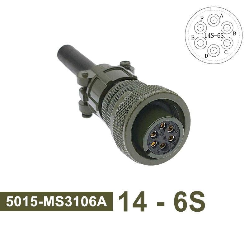 MIL STD Circular Connector MS3102A 14S-2 14S-5 14S-6 MIL-C 5015 Military Specification Connectors MS3106 MS3108 Plug&amp;Socket.