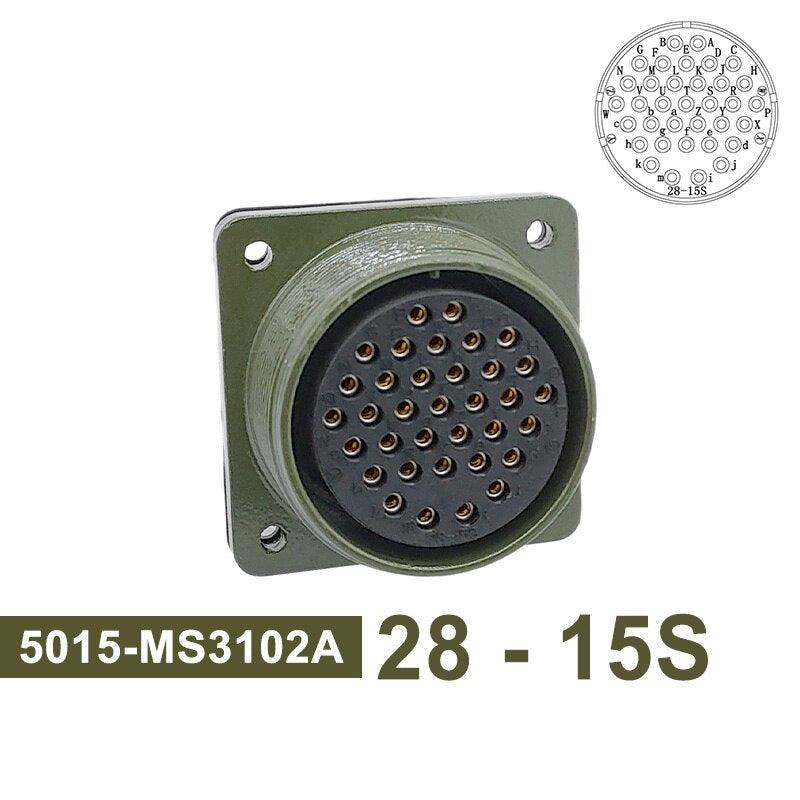 Military Specification Connectors 5015 28-15 28-21 MIL STD MIL-C Circular Connectors MS3102 MS3106 MS3108 Socket Plug.