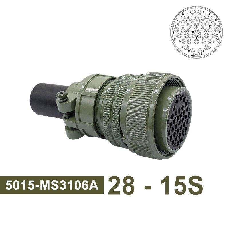 Military Specification Connectors 5015 28-15 28-21 MIL STD MIL-C Circular Connectors MS3102 MS3106 MS3108 Socket Plug.