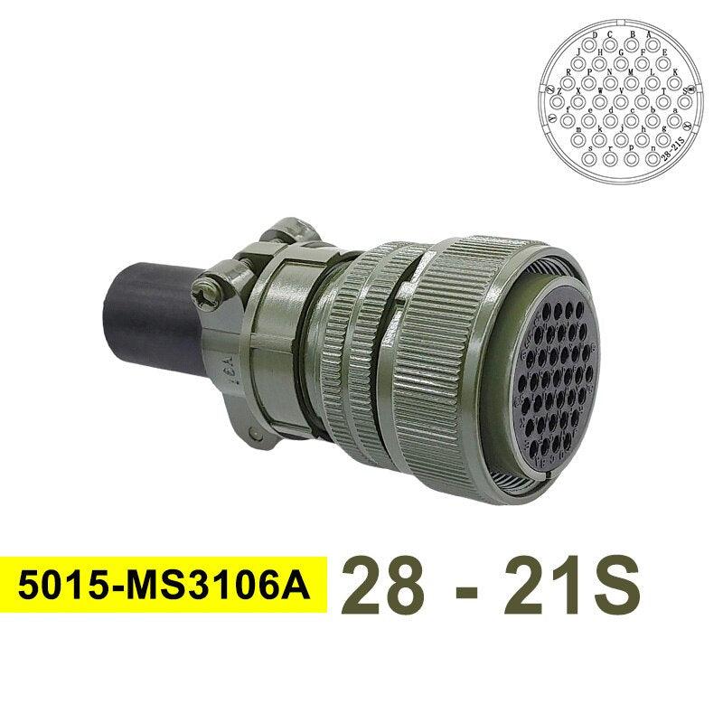 Military Specification Connectors 5015 28-15 28-21 MIL STD MIL-C Circular Connectors MS3102 MS3106 MS3108 Socket Plug.