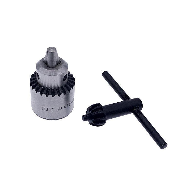 Mini Drill Chuck Micro 0.3-4mm JT0 Taper Mounted Drill Chuck and Chuck Key Lathe Accessories Adapter with Key.