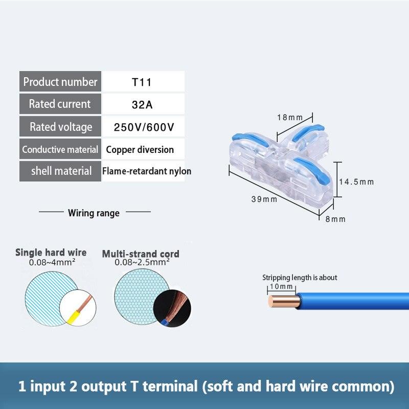 Mini Electrical Wire Connector Push-in Terminal Block Universal Fast Wiring Cable Connectors For Cable Connection.