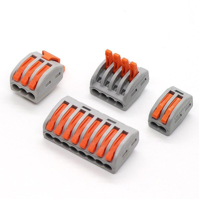 Mini TYPE Boxed 21 Series Quick Push-In Wire Connector Universal Compact Terminal Block Small Led Light Cable Splitter Connector.