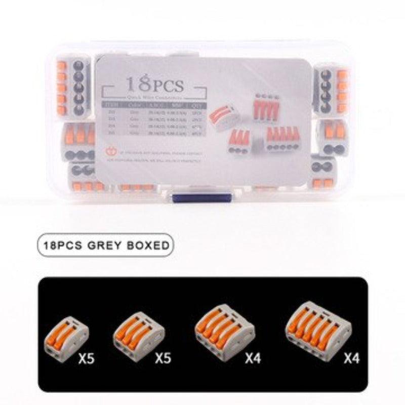 Mini TYPE Boxed 21 Series Quick Push-In Wire Connector Universal Compact Terminal Block Small Led Light Cable Splitter Connector.
