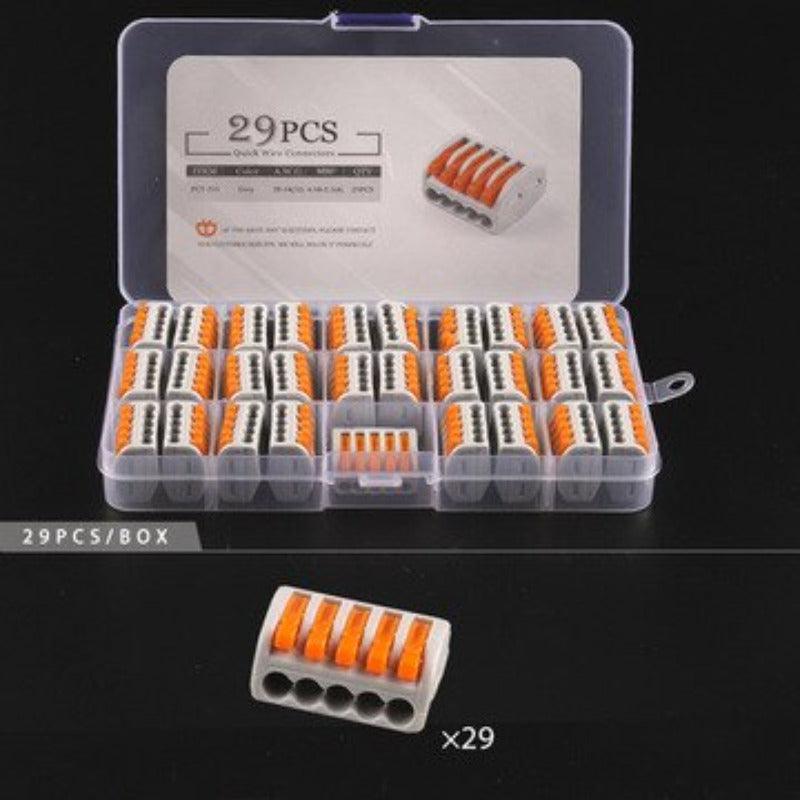 Mini TYPE Boxed 21 Series Quick Push-In Wire Connector Universal Compact Terminal Block Small Led Light Cable Splitter Connector.