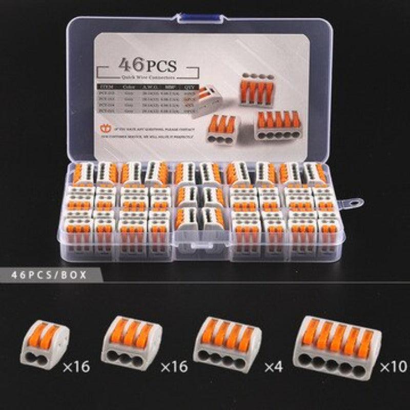 Mini TYPE Boxed 21 Series Quick Push-In Wire Connector Universal Compact Terminal Block Small Led Light Cable Splitter Connector.