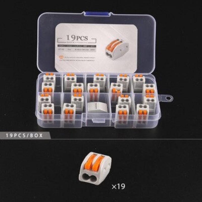 Mini TYPE Boxed 21 Series Quick Push-In Wire Connector Universal Compact Terminal Block Small Led Light Cable Splitter Connector.