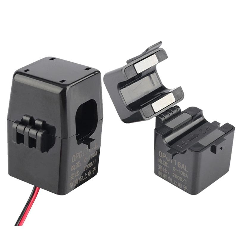 split core current transformer, clamp on current sensor, opct current transformer, 1000:1 ct, 2000:1 current transformer, 3000:1 clamp ct, 0.5 class current transformer, high frequency metering ct, open core current transformer, rj12 current sensor, ac current transformer for ev charger, power grid monitoring ct, 5g base station current sensor