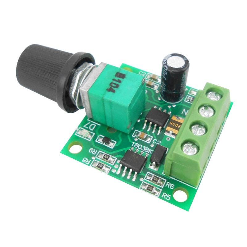 Miniature PWM speed controller DC motor 0~100% adjustable drive module input 2A DC1.8-12V.