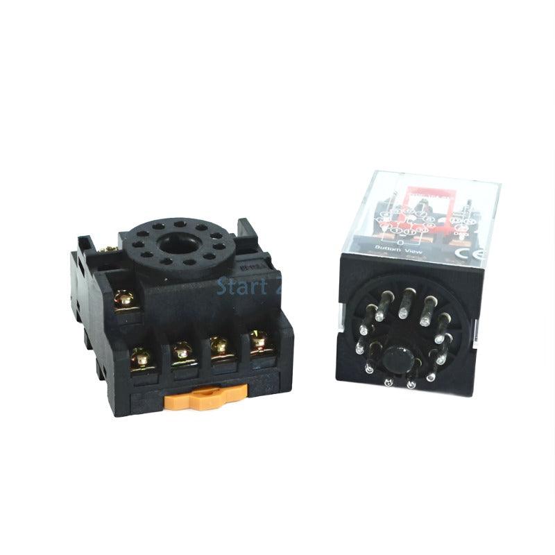 latching relay,MK3P-I Electromagnetic Relay DC24V 11 Pins with Socket Base