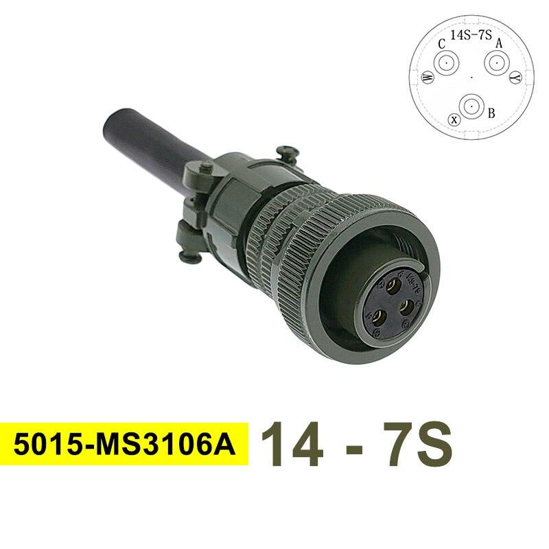 MS3102A MIL-C 5015 Circular Connector 14S-7 14S-9 MS3106A Plug&amp;Socket MS3108A MIL STD Military Specification Connectors.