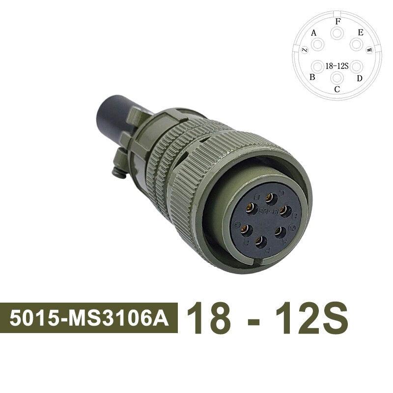 MS3102A MIL-C 5015 Military Specification Connector 18S-12 18S-8 18S-1 Plug&amp;Socket MS3106A MS3108A MIL STD Circular Connectors.