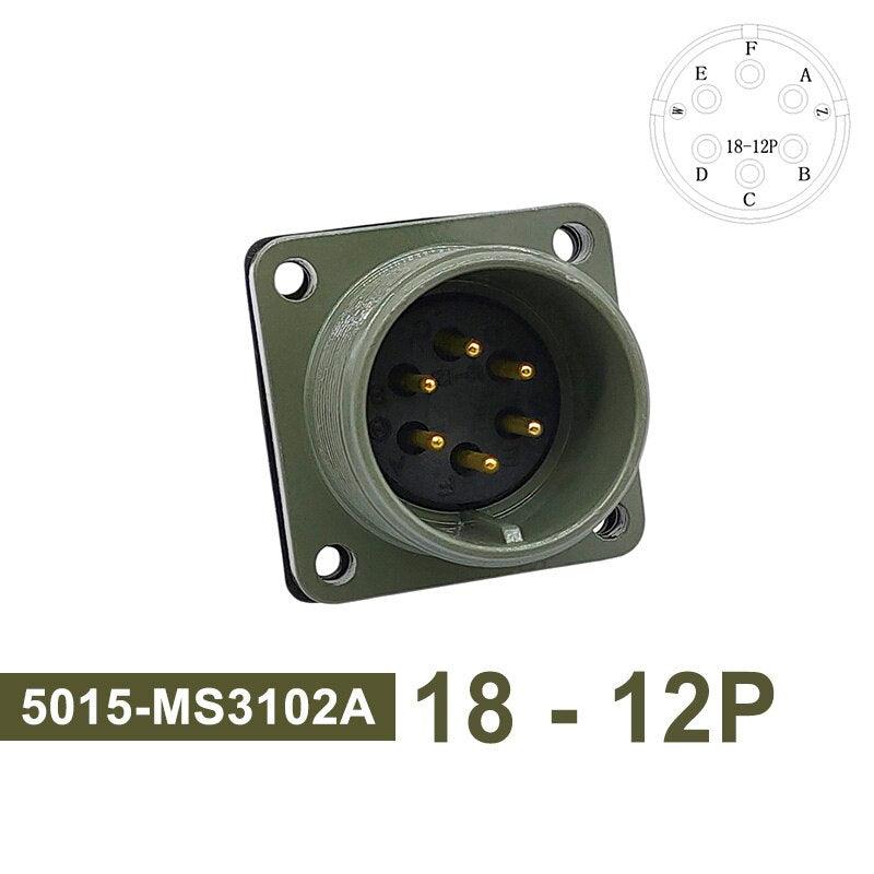 MS3102A MIL-C 5015 Military Specification Connector 18S-12 18S-8 18S-1 Plug&amp;Socket MS3106A MS3108A MIL STD Circular Connectors.