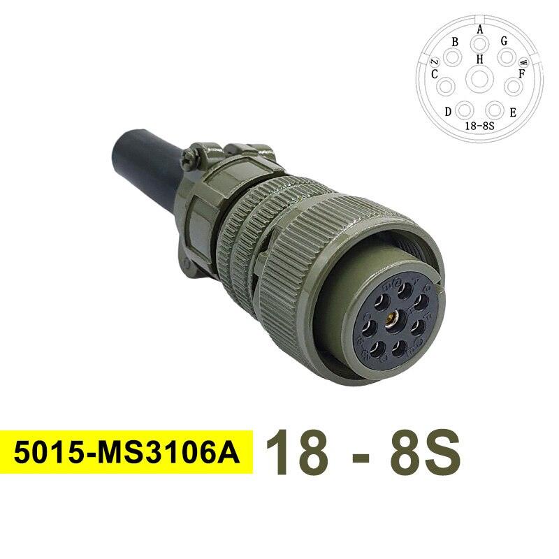 MS3102A MIL-C 5015 Military Specification Connector 18S-12 18S-8 18S-1 Plug&amp;Socket MS3106A MS3108A MIL STD Circular Connectors.