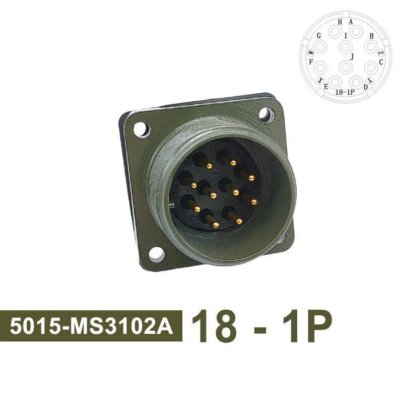 MS3102A MIL-C 5015 Military Specification Connector 18S-12 18S-8 18S-1 Plug&amp;Socket MS3106A MS3108A MIL STD Circular Connectors.