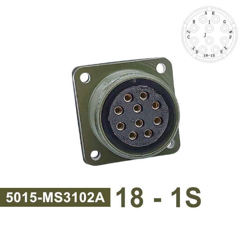 MS3102A MIL-C 5015 Military Specification Connector 18S-12 18S-8 18S-1 Plug&amp;Socket MS3106A MS3108A MIL STD Circular Connectors.