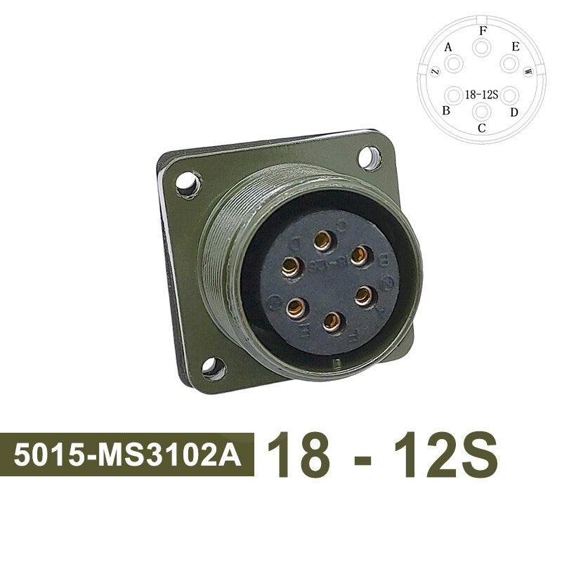 MS3102A MIL-C 5015 Military Specification Connector 18S-12 18S-8 18S-1 Plug&amp;Socket MS3106A MS3108A MIL STD Circular Connectors.